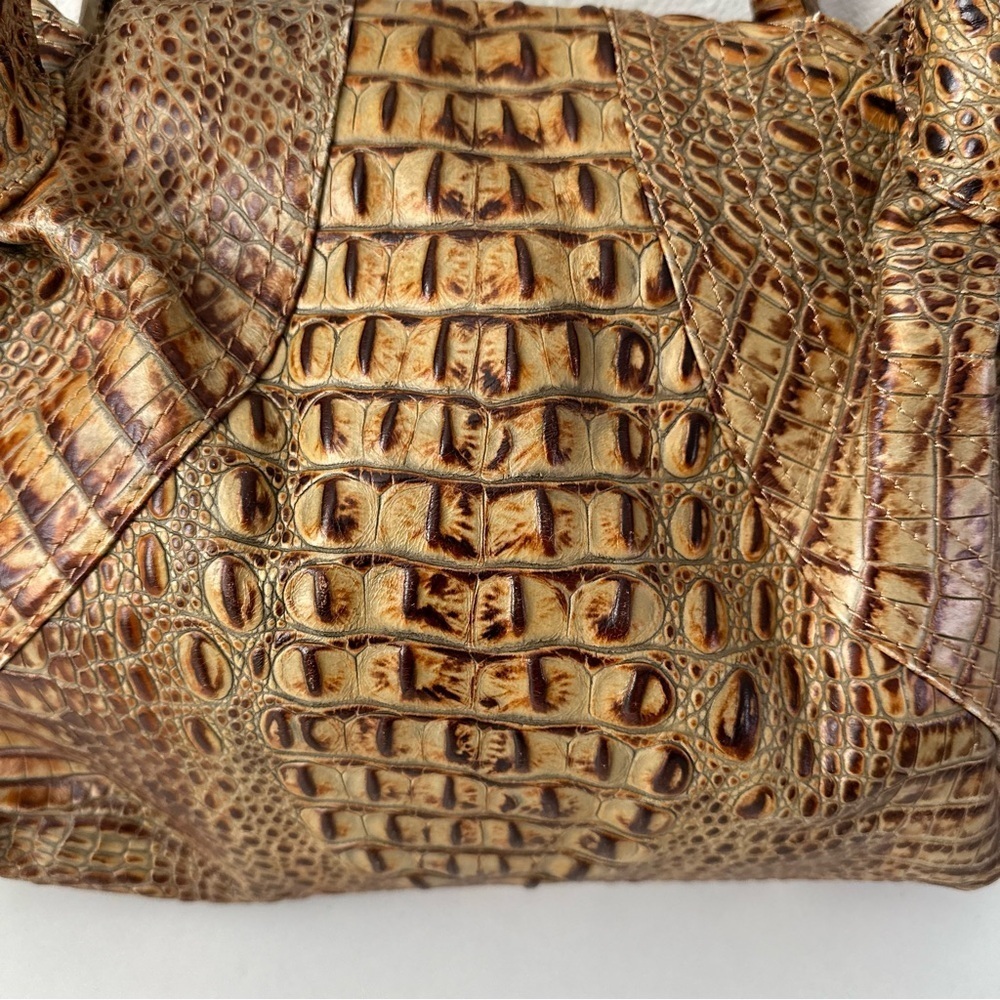 FENDI Bag Spy Bag Brown Caiman Embossed Shoulder Purse Limited Edition - Picture 7 of 16